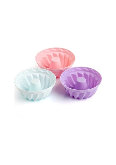Baroness Silikon 6 Lı Göbekli Muffin Mini Kek Kalıbı Renkli