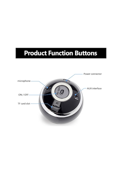 Yaozixa Mavi Taşınabilir Bluetooth Hoparlör, 7 Renkli Led Işıklı, Fm Radyo, Usb/aux Destekli, Mikrofonlu Dış Mekan Ses Sistemi
