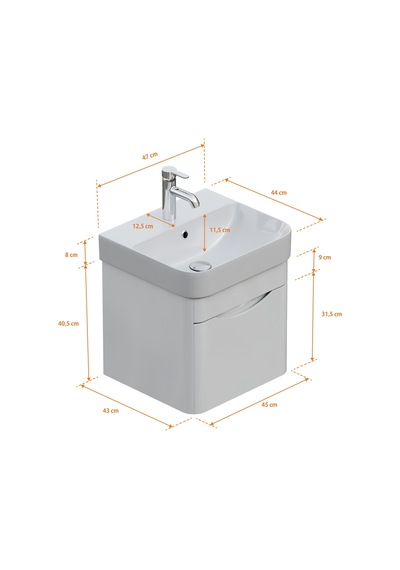 Aqua Bagno Piccolo 2.0 Alt Dolap 48 Cm. Parlak Beyaz -lavabo Dahil Beyaz Aqua Bagno Piccolo 2.0 Alt Dolap 48 Cm. Parlak Beyaz -lavabo Dahil Beyaz