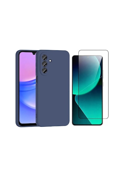 Vendas Samsung Galaxy Uyumlu  A37 Kılıf Zore Mara Lansman Kapak + Cam Ekran Koruyucu Lacivert