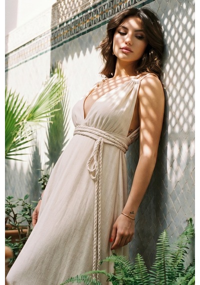 Fashion Cocktail Truva Antik Sonsuzluk Çift Halatı Helenistik Gladyatör Keten Sırt Dekolte Örgü Bağlamalı Astarlı Yazlık Bohem Uzun Maxi Elbise Ekru Fashion Cocktail Truva Antik Sonsuzluk Çift Halatı Helenistik Gladyatör Keten Sırt Dekolte Örgü Bağlamalı Astarlı Yazlık Bohem Uzun Maxi Elbise Ekru
