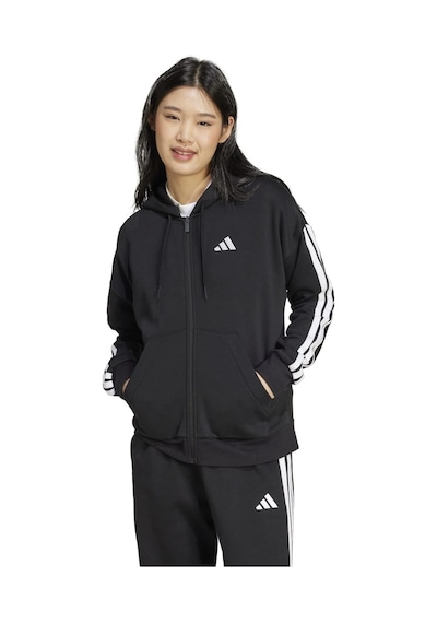 Adidas 3 Stripes Fleece Kadın Kapüşonlu Ceket Çok Renkli