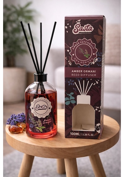 Bambu Oto Koku Amber Ormanı Reed Diffuser Derin, Sıcak Ve Zaman Çok Çeşitli
