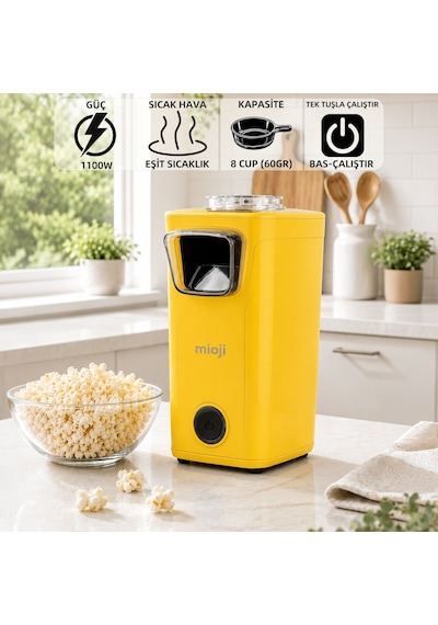 Mioji POPX1 1100 W Yağsız Kompakt Mısır Patlatma Makinesi