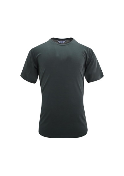 Uki Haki Modal Bisiklet Yaka T-shirt