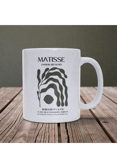 Matisse Renk Dansı Seramik Kupa Beyaz