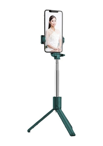 Supermarket1 Bluetoothlu Işıklı R1s Selfie Çubuğu & Tripod, Gece Görüşme Yeteneği