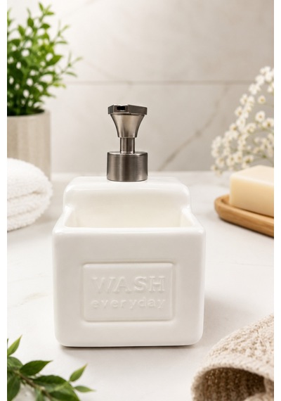 Porselen Sıvı Sabunluk 500 Ml Krem - 901858559 Krem
