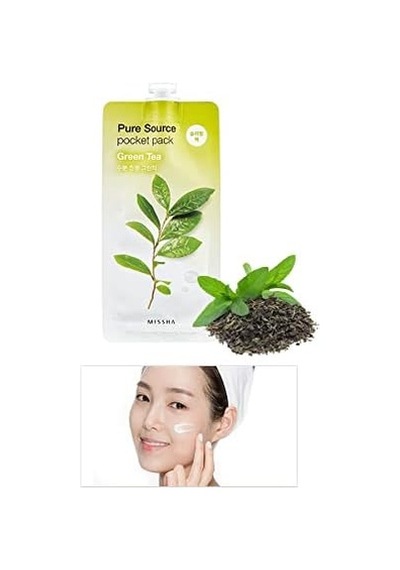 Yatıştırıcı Ve Nemlendirici Yeşil Çay Uyku Maskesi 10ml Pure Source Pack Green Tea