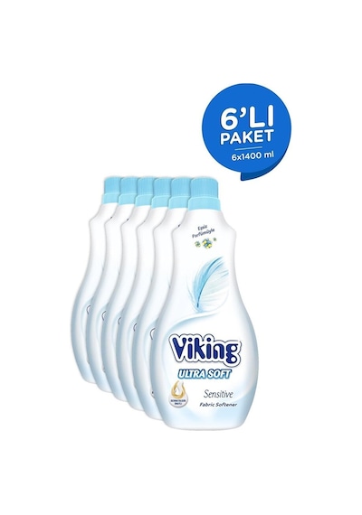 Viking Yumuşatıcı Soft Sensitive 1400 Ml 6 Adet 3'lü Set