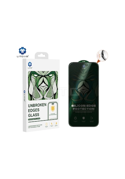 Lito D+ Ultra Silikon Kenar Privacy iPhone Uyumlu 16 Ekran Koruyucu