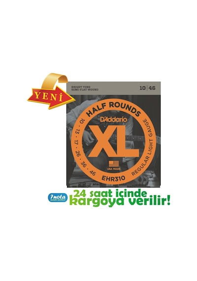 D'addario Ehr310 Elektro Gitar Teli 010 Set