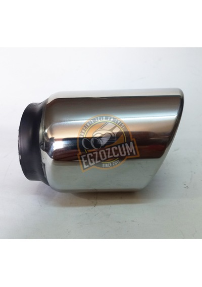 Paslanmaz Krom Tekli 76 Mm. Önü Kesik Egzoz Eksoz Ucu