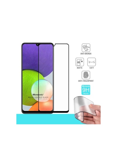 For Samsung Galaxy A22 4g Seramik Matte Flexible Ekran Koruyucu Siyah