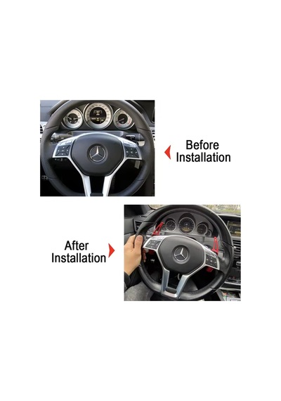 Mercedes C Serisi W204 Siyah F1 Kulakçık Pedal 2012-2014 Siyah