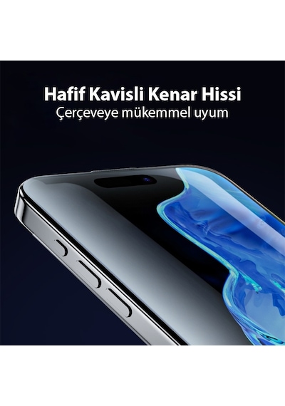 Ally Apple iPhone 15 Pro Uyumlu Full Hd Kırılmaz Cam Ekran Koruyucu