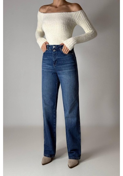Lacarino 7850 Straıght Kadın Jean Pantolon Blue