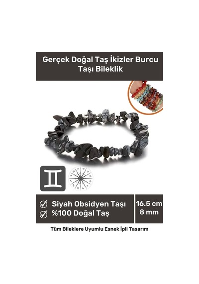 Enenstyle Fashıon Boutıqueunisex Ikizler Burcu Enerjisini Yükselten Doğal Taş Bileklik Ikizler Burçları Burç Taşı Bileklik Çok Renkli Çok Renkli