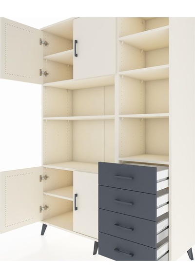 Hyperion Dolap 9 Raflı 4 Çekmeceli 4 Kapaklı 132x44x195 Aytaşı-aytaşı/antrasit Aytası/antrasıt Hyperion Dolap 9 Raflı 4 Çekmeceli 4 Kapaklı 132x44x195 Aytaşı-aytaşı/antrasit Aytası/antrasıt