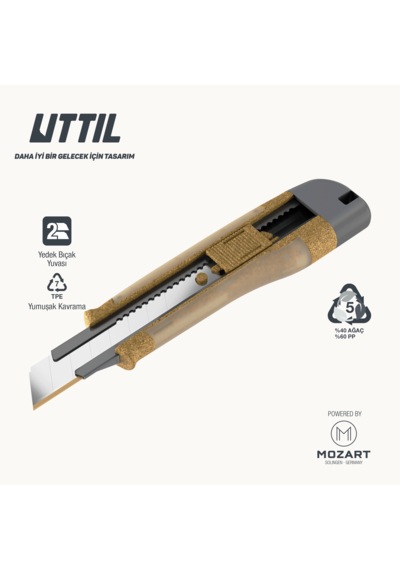 UTTIL Aura Natura Nmuk09-an %40 Ağaç 18 Mm Pro Maket Bıçağı