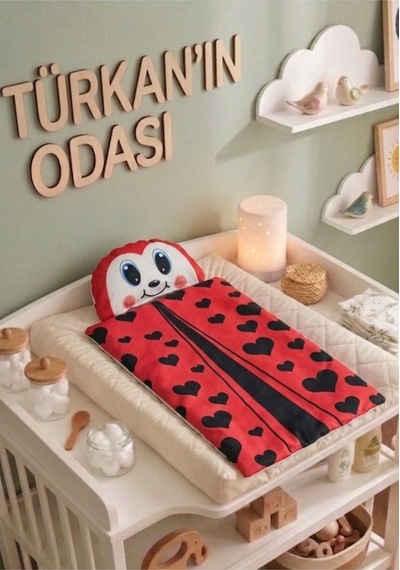 Kız Bebek Yastıklı Pratik Alt Değiştirme Matı Minderi Alt Değiştirme Pedi Bakım Örtüsü