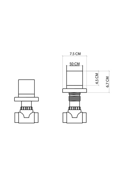 Fsv-201 Ankastre Stop Valf Krom Fsv-201 Diğer