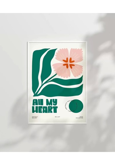 Çerçevesiz Poster Kalpten Gelen Bahar
