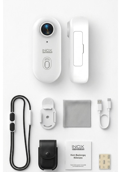 Inox X605 4k Ultra Hd Wifi Mini Giyilebilir Yaka Kamerası Manyetik Spor Aksiyon Ve Vlog Kamera Beyaz Inox X605 4k Ultra Hd Wifi Mini Giyilebilir Yaka Kamerası Manyetik Spor Aksiyon Ve Vlog Kamera Beyaz
