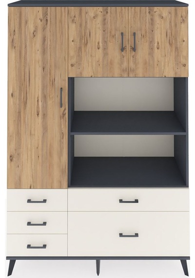 Hyperion Dolap 7 Raflı 5 Çekmeceli 3 Kapaklı 132x44x195 Antrasit-çam/aytaşı Atlas Çam/aytası Hyperion Dolap 7 Raflı 5 Çekmeceli 3 Kapaklı 132x44x195 Antrasit-çam/aytaşı Atlas Çam/aytası