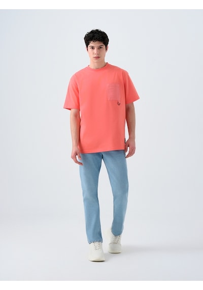 Loose Fit Erkek Tshirt K.kol Turuncu