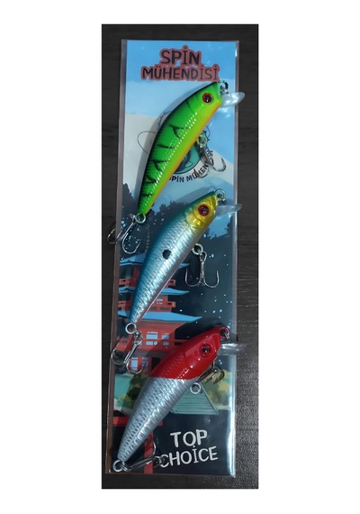 Spin Mühendisi 8 Gr 3'lü Set Rapala Takımı Lüfer, Levrek, Turna, Uskumru , Palam