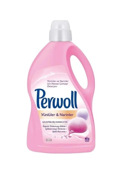 6'li Perwoll Sıvı Çamaşır Deterjanı 3 Lt. Yünlüler & Narinler 50 W 0.75 LT - 2.5 LT - 12 KG