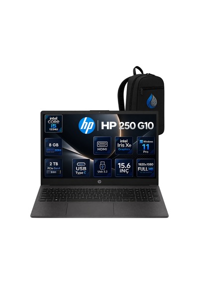 HP 250 G10 9G1E4ETRNP03 i5-1334U 8 GB 2 TB SSD 15.6" W11P Dizüstü Bilgisayar