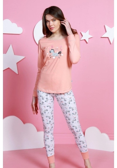 Vienetta 1534 Kadın Pamuk Elastane Pijama Takım