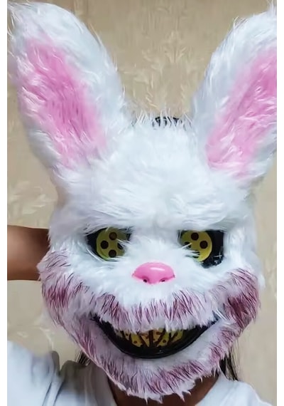 Halloween Maske Tüylü Tavşan Tüm Yaşlar