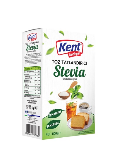 Kent Boringer Stevia Toz Tatlandırıcı 500 G - 3 Adet Tarı 3'lü Set