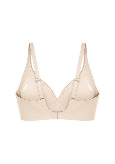 Cottonhill Seamless Bra - Slight Ten Lazer Kesim Dikişsiz Dilim Detaylı Balensiz Kadın Sütyen Ten