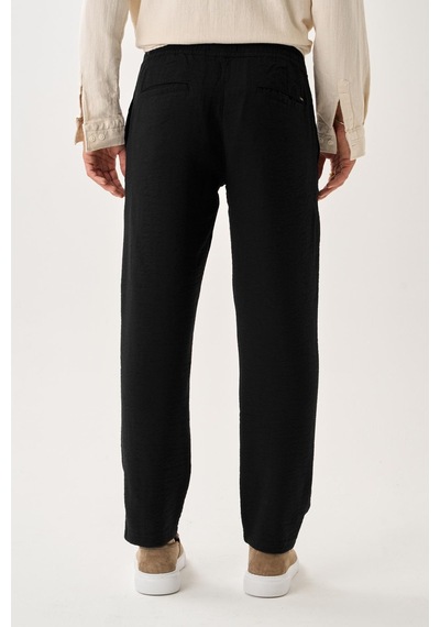 Alexandergardi Smart Casual Dokulu Pantolon Siyah
