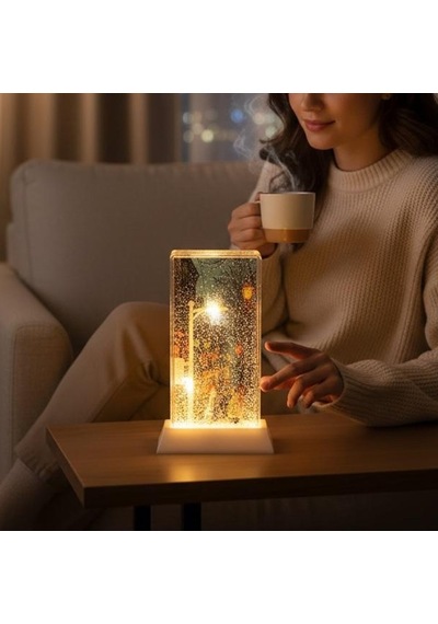 Kişiye Özel Led Işıklı Tatlı Aşıklar Temalı Dekoratif Gece Lambası