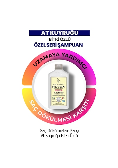 Saç Dökülmesini Engelleyen At Kuyruğu Bitki Özlü Şampuan 400 Ml 2 Adet Tüm Saç Tipleri