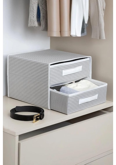Dolap İçi Kumaş Kaplamalı Mini Çekmece Organizer, Çekmeceli Dolap İçi Düzenleyici, İç Çamaşırı Çorap Tek Diğer