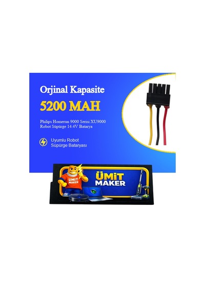 Philips Homerun 9000 Serisi Xu9000 Robot Süpürge 5200 Mah Batarya