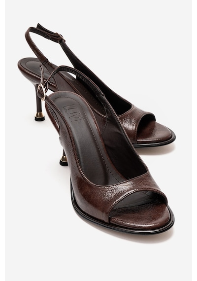 Luvishoes Iselın Kahverengi Kadın İnce Topuklu Ayakkabı Kahverengi