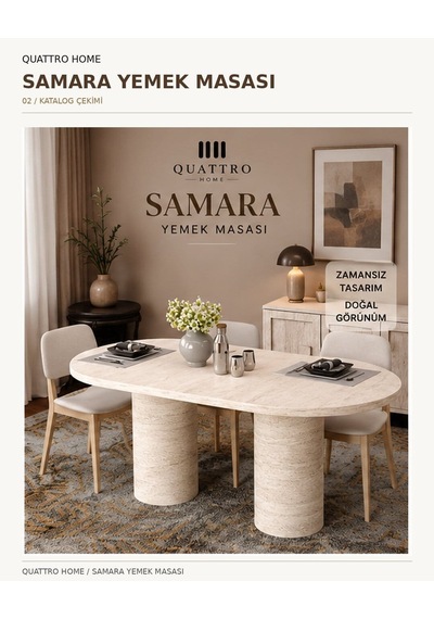 Samara Yemek Masası Krem