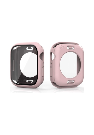Apple Watch 40mm Uyumlu 360 Kasa Ve Ekran Koruyucu Watch Gard 12 - Pembe - T24286