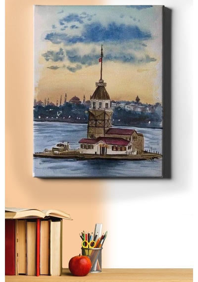 Webstyle Sayılarla Boyama Seti Kasnaklı Kız Kulesi'nin Hüznü 40 X 50 Cm