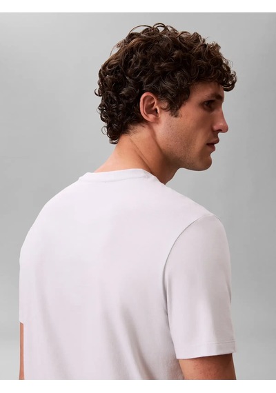 Calvin Klein Ss Badge 30s Jersey Erkek Tişört Beyaz