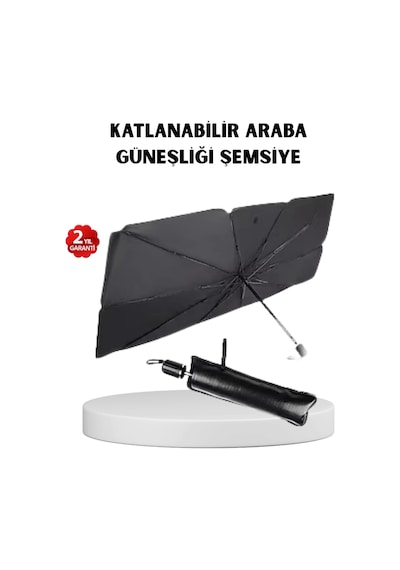 Mey İthalat Katlanabilir Ön Cam Güneşliği Şemsiye - Her Araca Uygun Isı Ve Işık Koruması