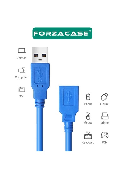 Usb 3.0 Erkek - Dişi Çevirici Uzatma Kablosu 60cm - Fc962