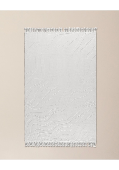Madame Coco Pluie Rölyef Halı - Beyaz - 150x230 Cm 8684427178447 Beyaz 150 X 230 Beyaz